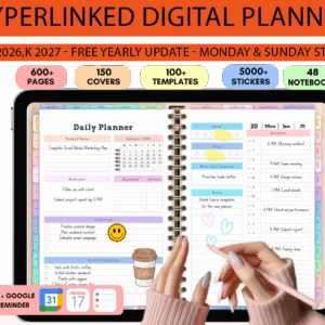 All in One Digital Planner 2025, 2026, 2027